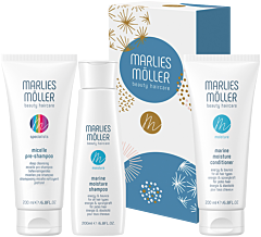 Marlies Möller Moisture Marine Set 3 = Marine Moisture Shampoo 200 ml + Marine Moisture Conditioner 200 ml + Micelle Pre-Shampoo 200 ml