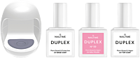 Nailtime Duplex Travel Set = Mini-Power LED Light + UV Base Coat + UV Top Coat + Nail Polish 59